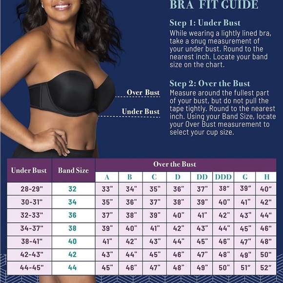 Vanity Fair Black Strapless Underwire Bra Size 36B - Picture 5 of 11